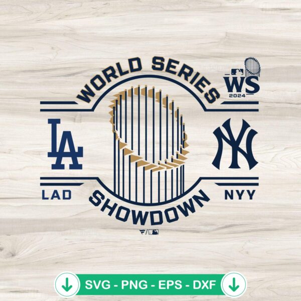 World Series Showdown 2024 SVG file for Dodgers vs Yankees