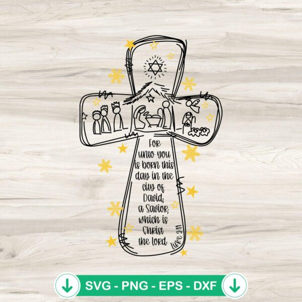 For Unto You Is Born This Day SVG file for cutting machines