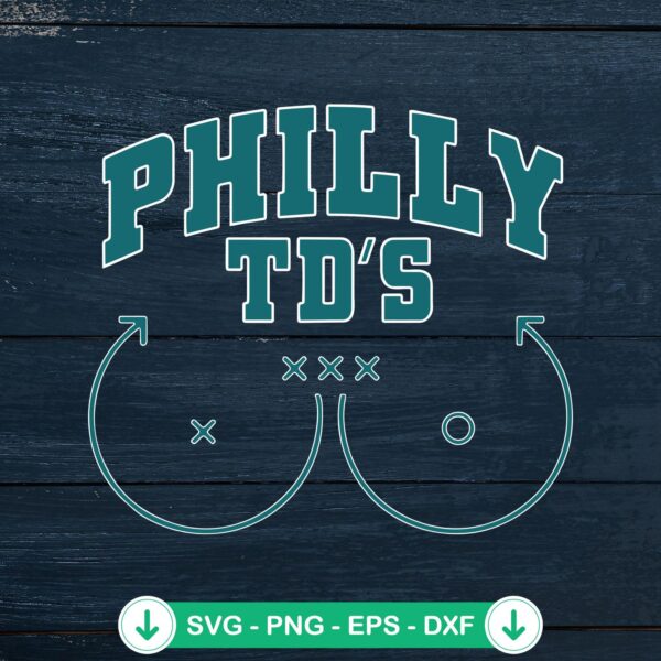 Philly TD's NFL Football SVG file for Cricut cutting machine