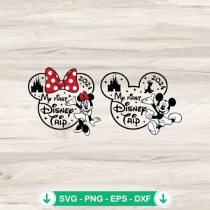 Mickey Minnie My First Disney Trip SVG file for cutting machines