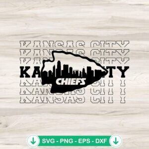 Kansas City Chiefs Skyline SVG file for cutting machines