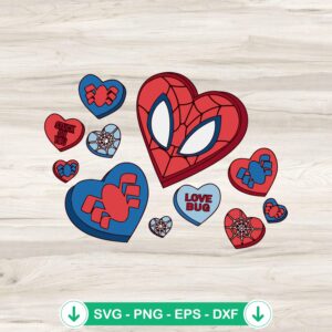 Spider Man Heart SVG file for cutting machines