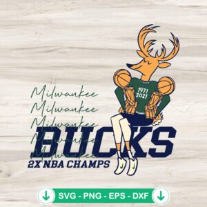 Milwaukee Bucks NBA Champs SVG file for Cricut cutting machine