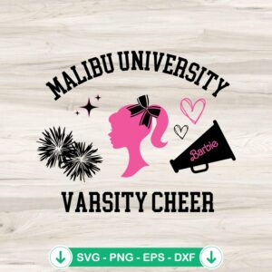 Barbie Malibu University Varsity Cheer SVG file for cutting machine