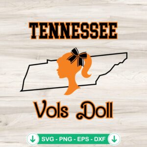 Tennessee Vols Doll SVG file for cutting machines and crafts