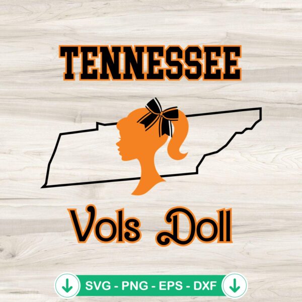Tennessee Vols Doll SVG file for cutting machines and crafts