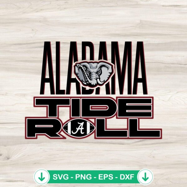 Alabama Roll Tide Football SVG file for Cricut cutting machine