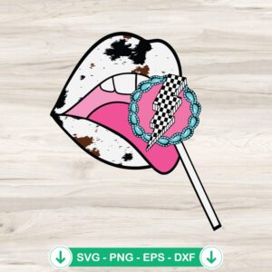 Western Serape Turquoise Lips svg file for cricut svg cutting