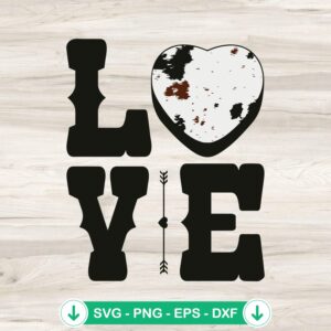 Western Valentine Love SVG file for Cricut cutting machine