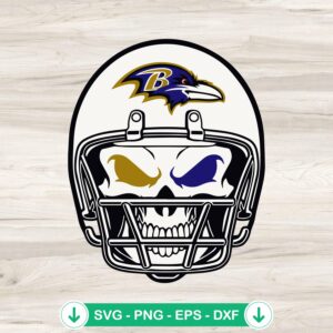 Baltimore Ravens Skull Helmet SVG file for Cricut cutting machine