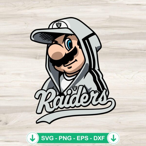 Super Mario Las Vegas Raiders SVG file for cutting machines