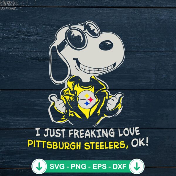Pittsburgh Steelers Snoopy SVG file for cutting machines