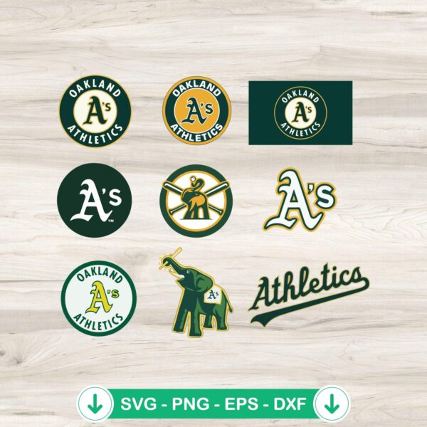 Oakland Athletics baseball SVG file, cricut svg cut file