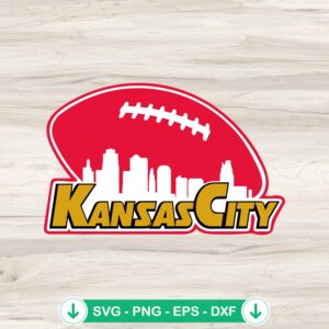 Kansas City Chiefs Football Skyline SVG file for cutting