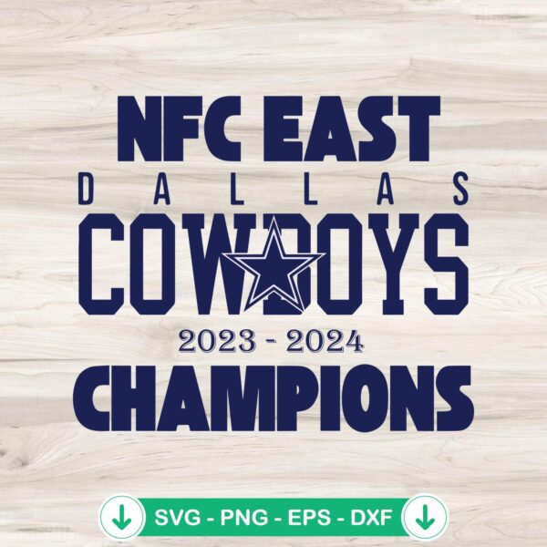 NFC East Champions Dallas Cowboys 2023 SVG file for cutting machines