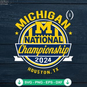 Michigan National Championship 2024 SVG file for Cricut