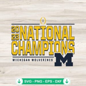 Michigan College Football National Championship SVG file for Cricut