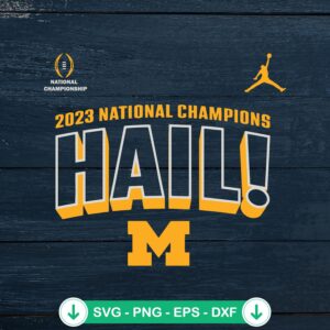 National Champions Hail Michigan SVG file for Cricut cutting machine