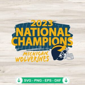 Michigan Wolverines National Champions SVG cut file