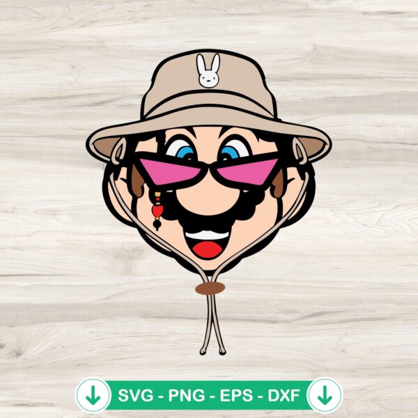 Super Mario Bad Bunny SVG file for Cricut cutting machine