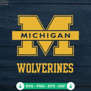 Michigan Wolverines Football SVG file for Cricut and cutting machine