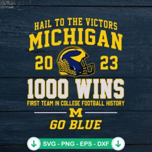 Hail to the Victors Michigan 2023 svg file, Cricut cut file for Michigan Football