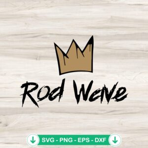 Rod Wave Crown SVG file for cutting machine compatibility