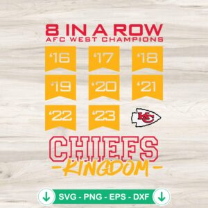 AFC West Champions KC Chiefs Kingdom SVG file for Cricut