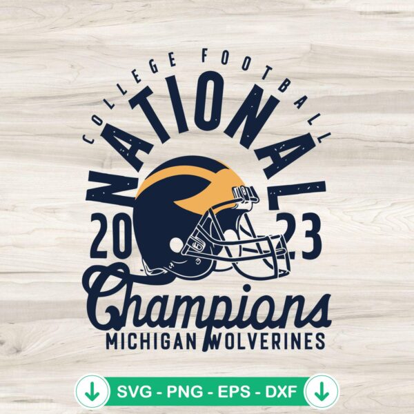 Michigan Wolverines SVG file for 2023 National Championships
