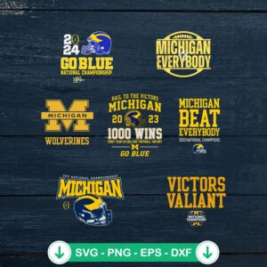Michigan Wolverines SVG file bundle for cutting machines