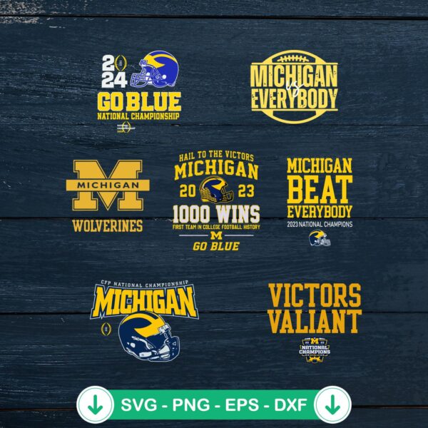 Michigan Wolverines SVG file bundle for cutting machines
