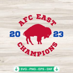 Buffalo Bills AFC East 2023 Champions SVG file for Cricut