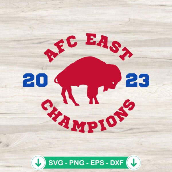 Buffalo Bills AFC East 2023 Champions SVG file for Cricut