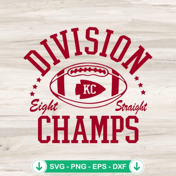 KC Chiefs Division Champs SVG file for Cricut cutting machine