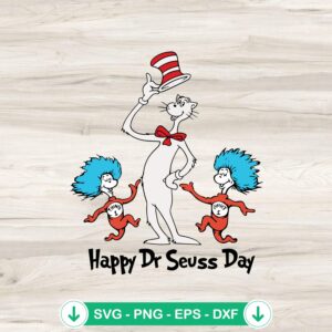 Cat In Hat SVG file for Dr Seuss Day, cutting file, Cricut SVG
