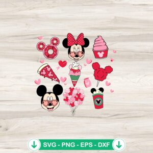 Disney Mouse Happy Valentine Day SVG file for cutting projects