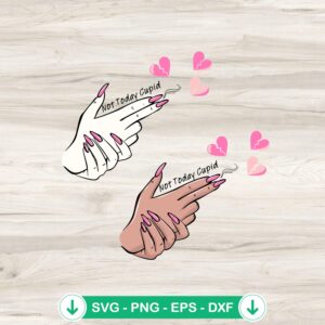 Anti Valentine Gun Finger Hand SVG cutting file