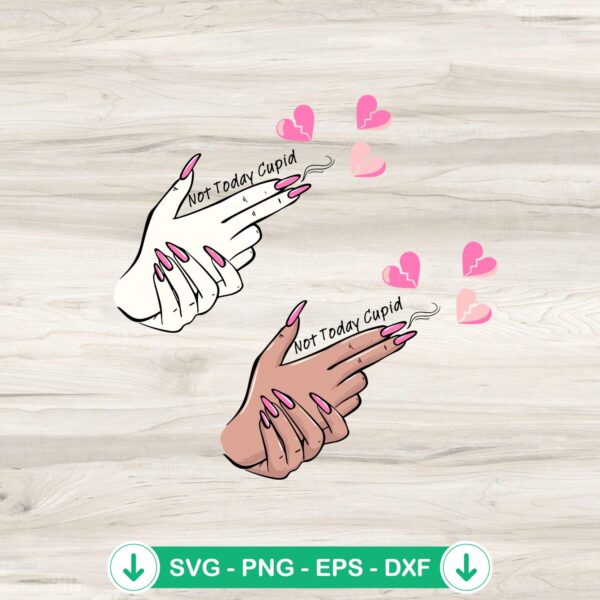 Anti Valentine Gun Finger Hand SVG cutting file