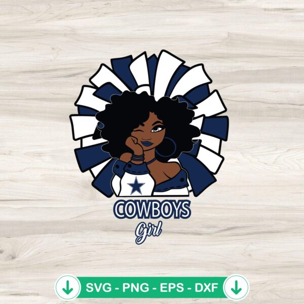 Dallas Cowboys Girl SVG file for Cricut cutting machine