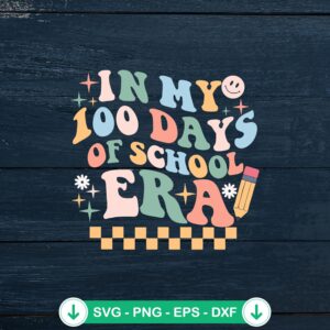 Vintage 100 Days Of School SVG file for Cricut, cutting file