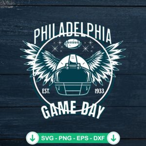 Philadelphia Eagles game day svg file for cricut
