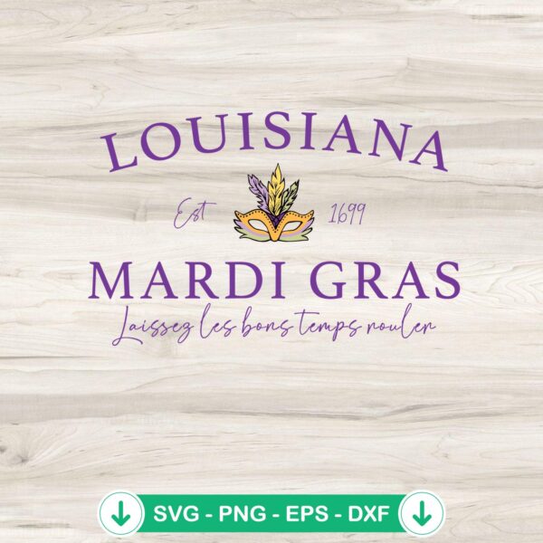 Louisiana Mardi Gras SVG file for cutting machines