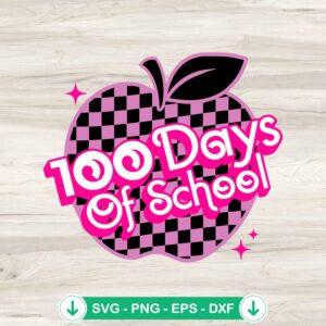 100 Days of School Barbie SVG file for cutting machines