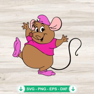 Gus Gus Mouse Cinderella Disney SVG file for cutting machines