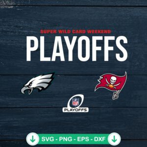 Eagles Vs Buccaneers SVG file for Super Wild Card Playoffs