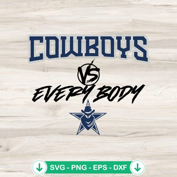 Cowboys Vs Everybody SVG file, NFL football SVG cut file