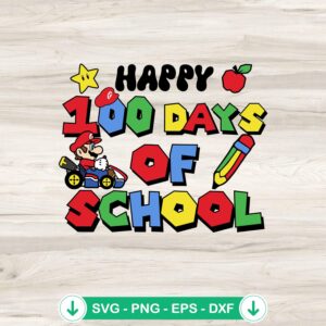 Happy 100 Days of School SVG file for Cricut, cutting file