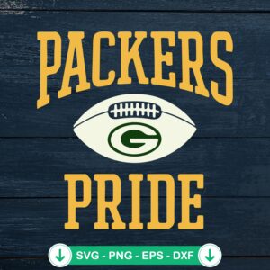 Packers Pride Football SVG file for DIY projects, cricut svg cutting file