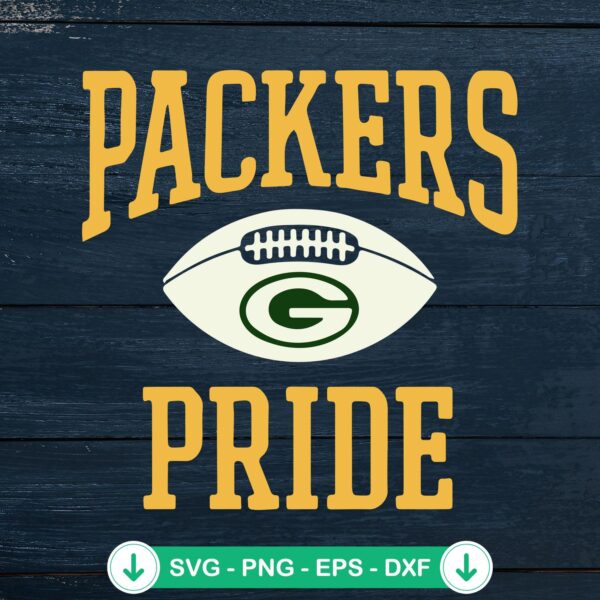 Packers Pride Football SVG file for DIY projects, cricut svg cutting file