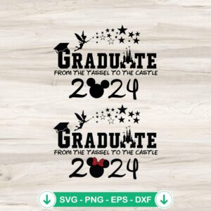 Disney Mouse Castle Graduate 2024 SVG file for Cricut and cutting machines
